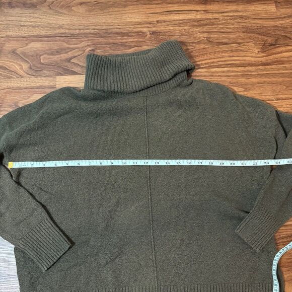 Ruby Moon Green Sweater Pullover Tunic Long Sleeve Cowl Neck Cotton Women Size M - Picture 3 of 6